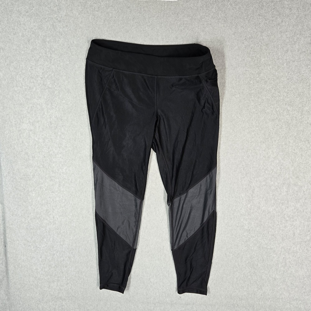 VRST x Smartwool Men Activewear Pants XL Black Colorblock Merino Wool Base Layer